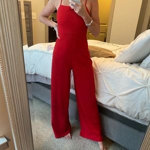 Red urban outfitters jumpsuit